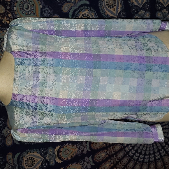 80's blouse with tags, size 12 kaki Roberts - Picture 2 of 7